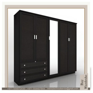 Black design 4 Door Wardrobe