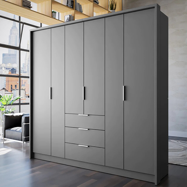 6 door wardrobe matt finish