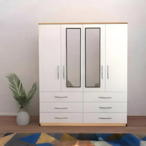 sleek and modern wardrobe with drawers