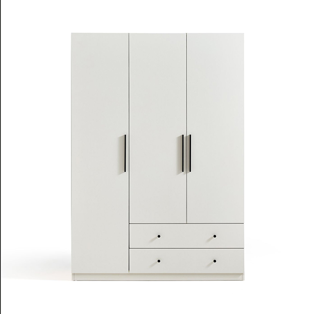 3-Door Wardrobe with Drawers