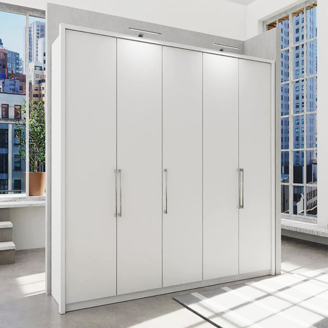 5 door wardrobe with led lights