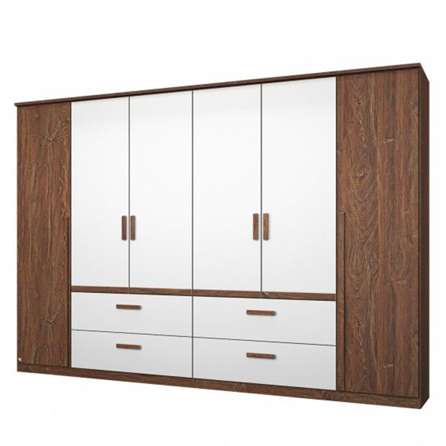 6 door wardrobe with heavy wood